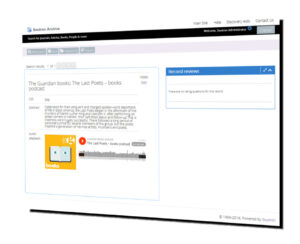 Playback audio content from Soutron's audio archive platform