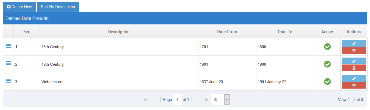 Defining Date Periods