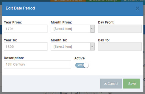 Edit your Descriptive Date Period