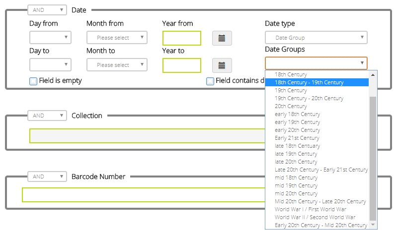 Soutron Descriptive Dates for Library & Archives