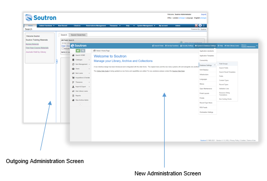 Old to New Admin Screen