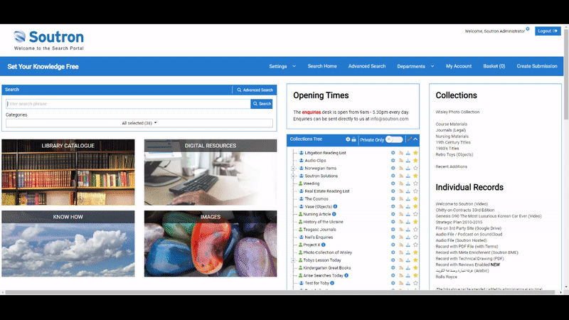 Soutron Search Results Facets Filter