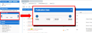 A Close Up of Soutron Date Slider