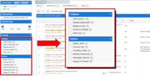 Close up of Soutron Facet Search Filters