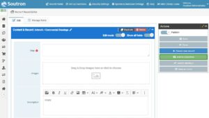 New Soutron Catalogue Entry Form