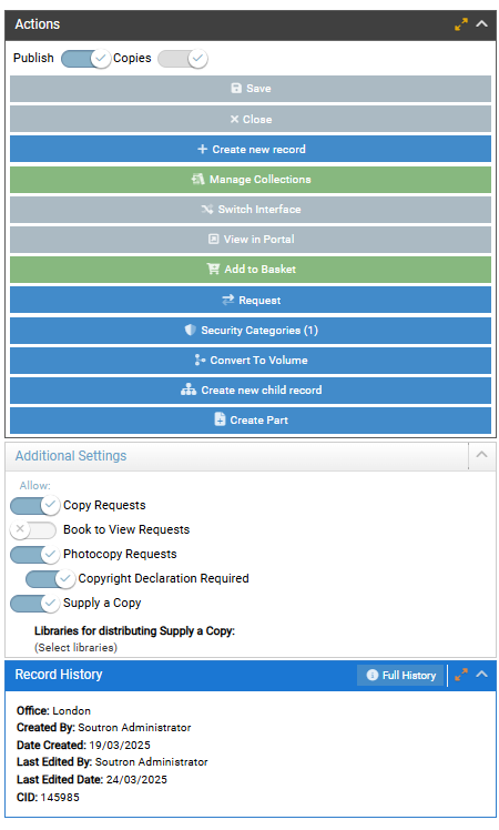Soutron 4_2 Other Cataloguing Functions