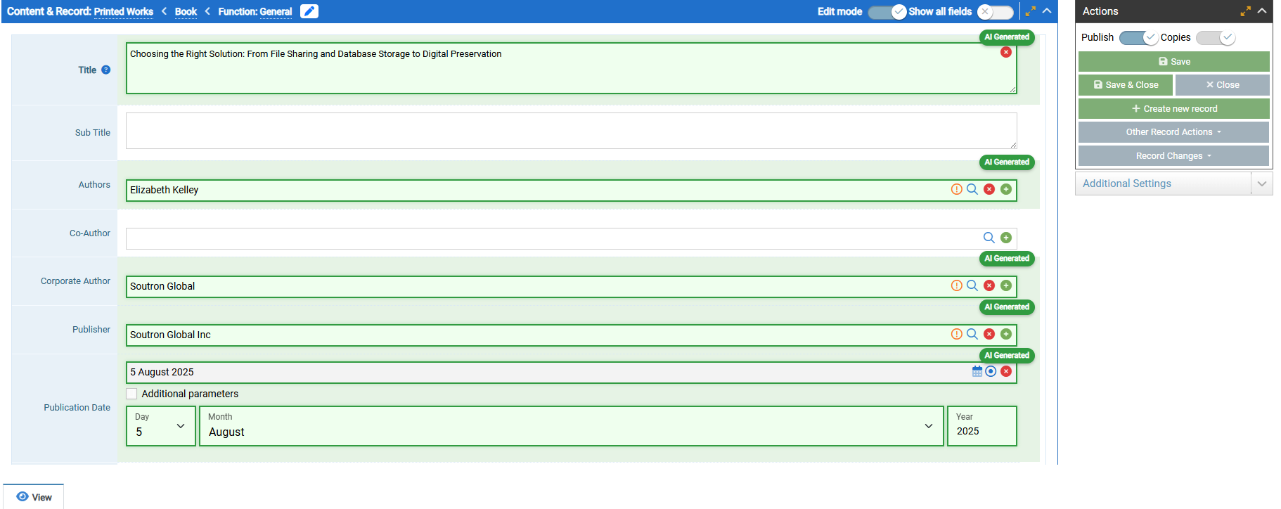AI Metadata Extraction