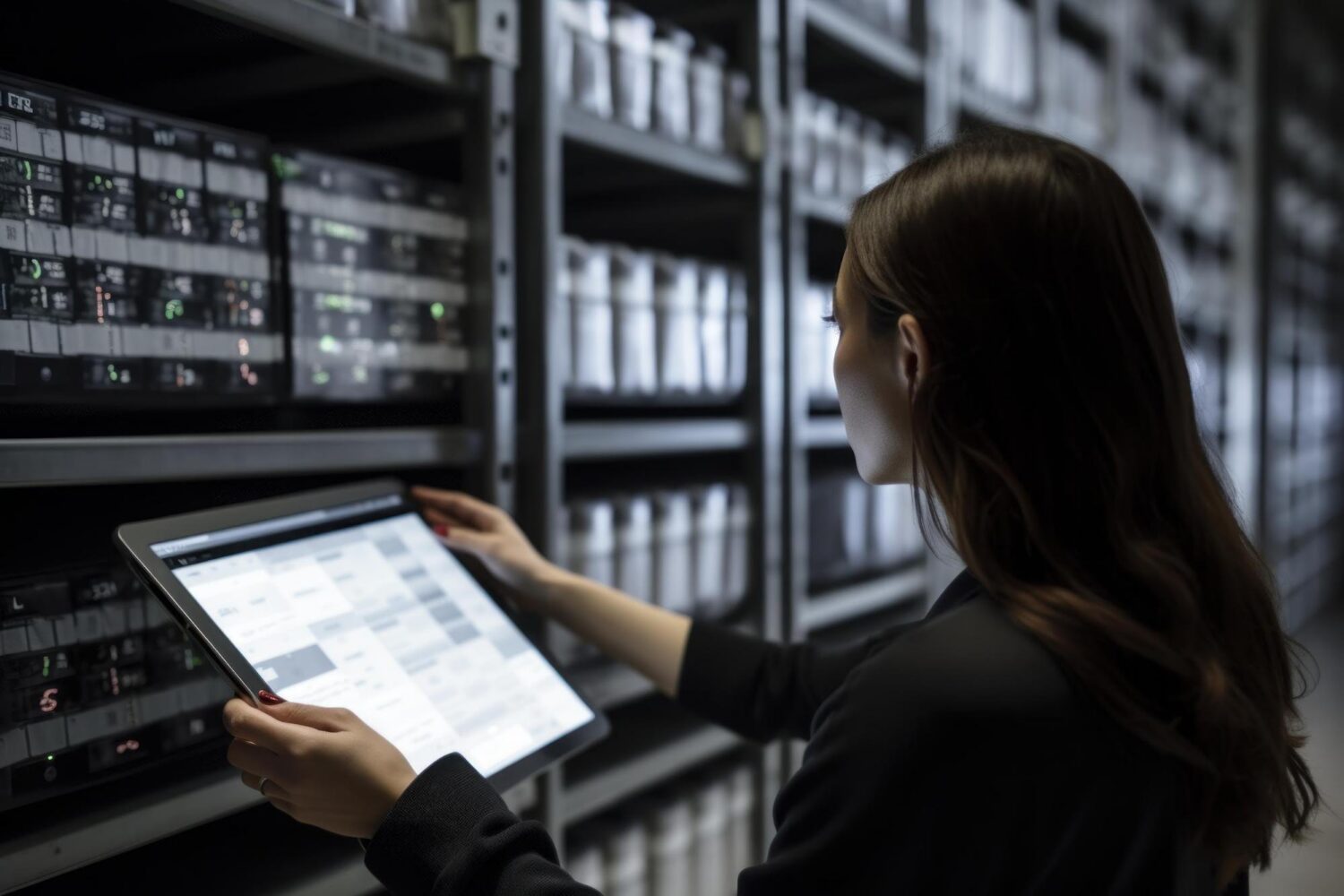 woman using digital preservation software