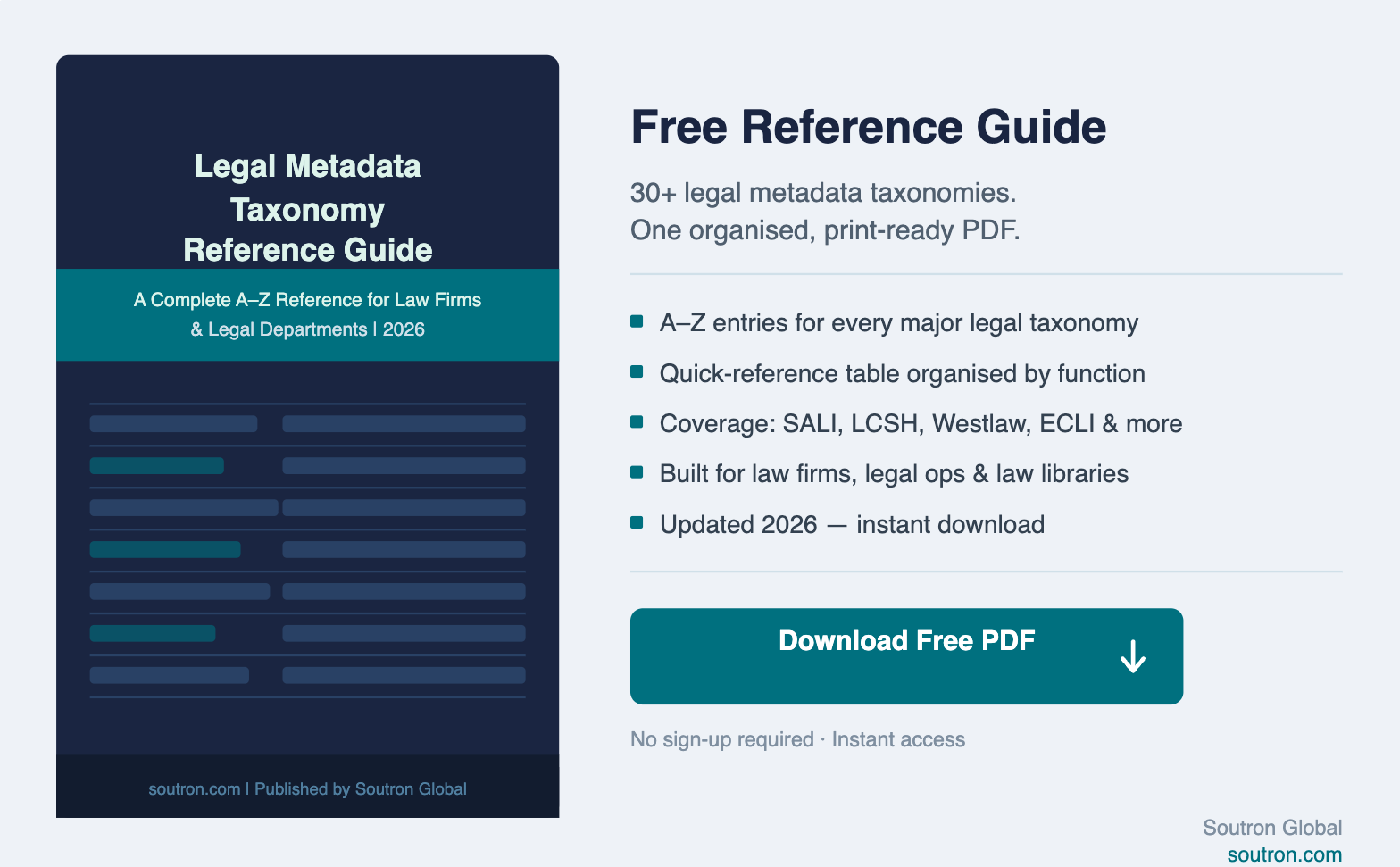 Legal Metadata Taxonomy Guide