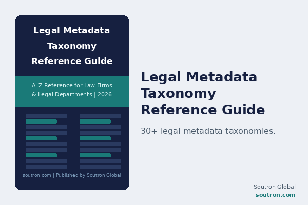Legal Metadata Taxonomy Reference Guide
