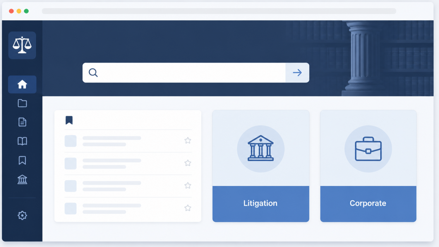 Branded legal search portal for law firm practice groups